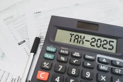 A close-up of a calculator.