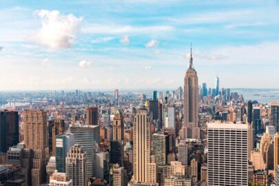 A beautiful aerial view of New York City.